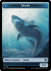 Elemental // Shark Double-Sided Token [Bloomburrow Commander Tokens] | Good Games North