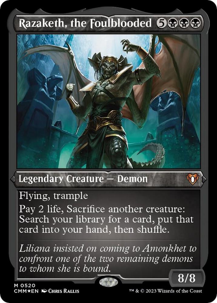 Razaketh the Foulblooded Foil Etched (Commander Masters)  - Foil | Good Games North