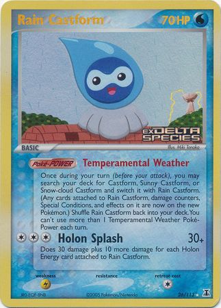 Rain Castform (26/113) (Stamped) [EX: Delta Species] | Good Games North