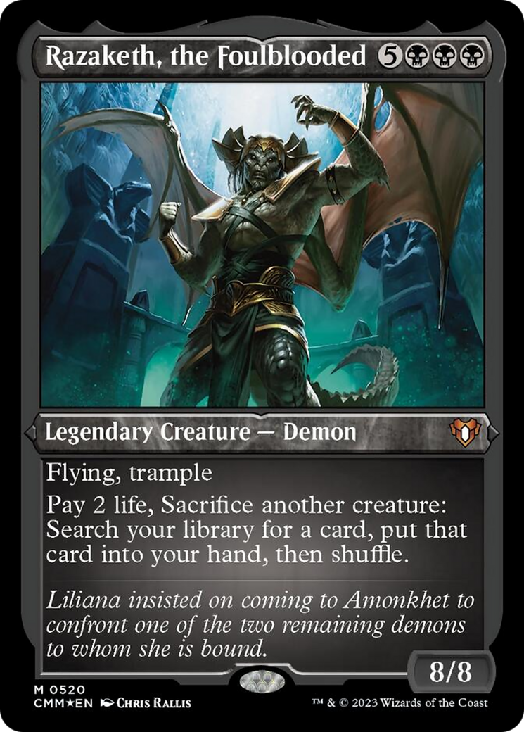 Razaketh, the Foulblooded (Foil Etched) [Commander Masters] | Good Games North