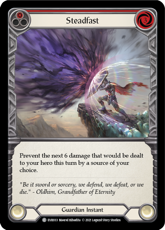 Steadfast (Red) [EVR033] (Everfest)  1st Edition Rainbow Foil | Good Games North