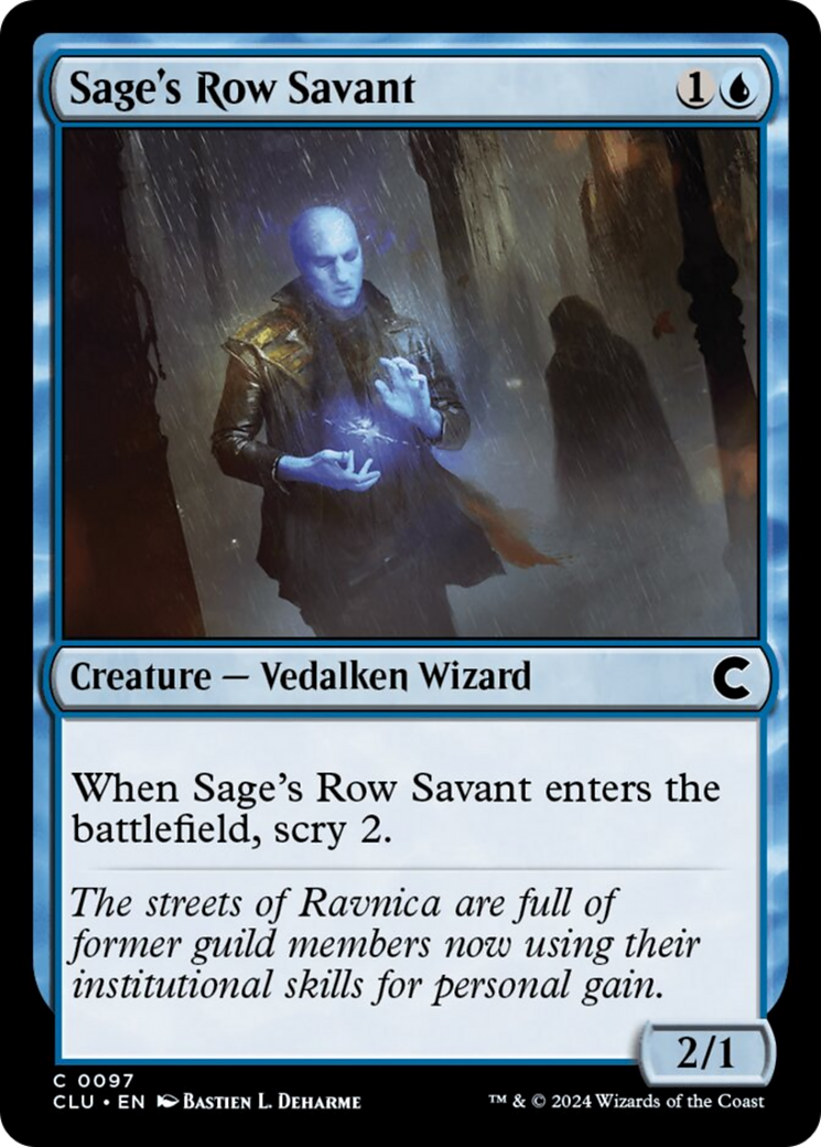 Sage's Row Savant [Ravnica: Clue Edition] | Good Games North