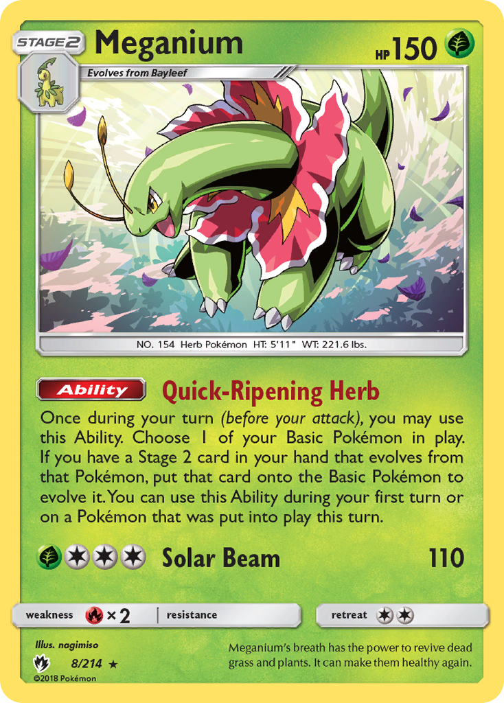 Meganium (8/214) [Sun & Moon: Lost Thunder] | Good Games North