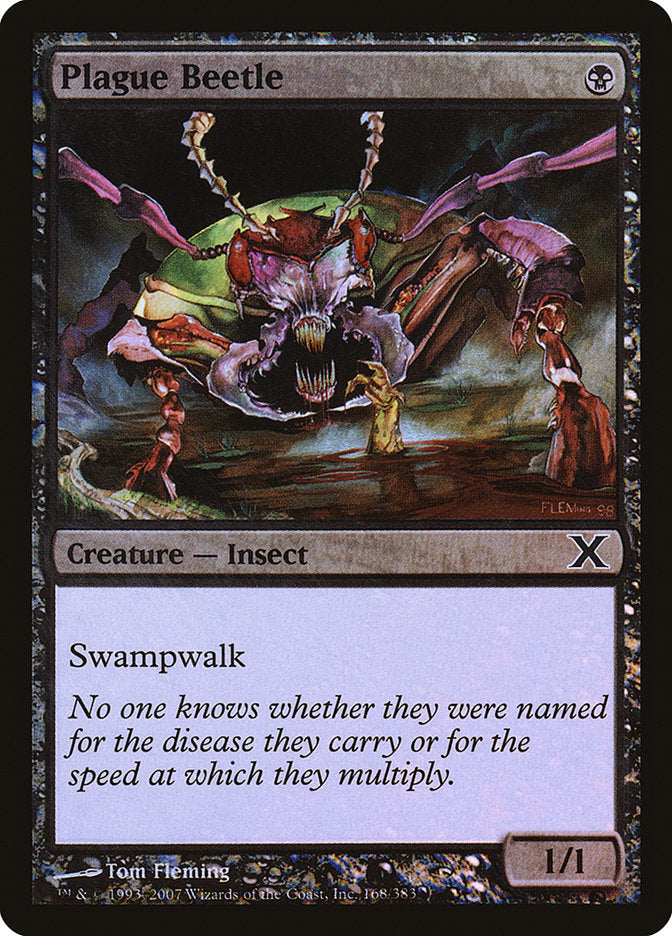 Plague Beetle (Premium Foil) [Tenth Edition] | Good Games North