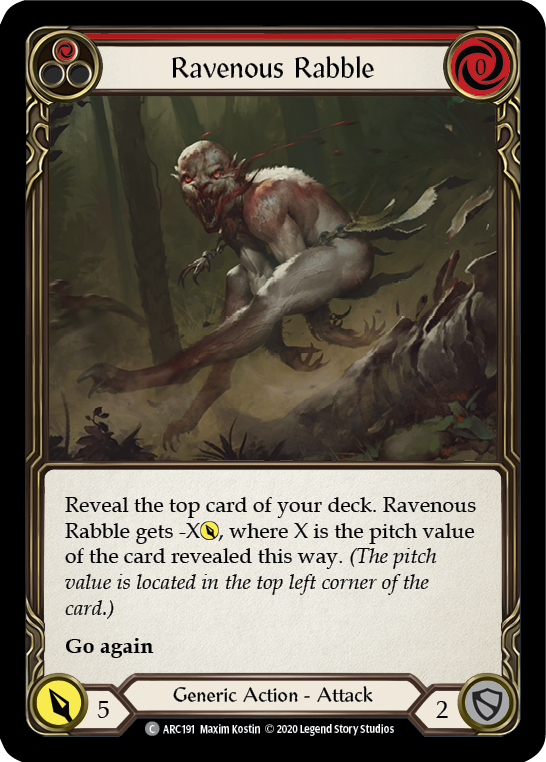 Ravenous Rabble (Red) [U-ARC191] Unlimited Rainbow Foil | Good Games North