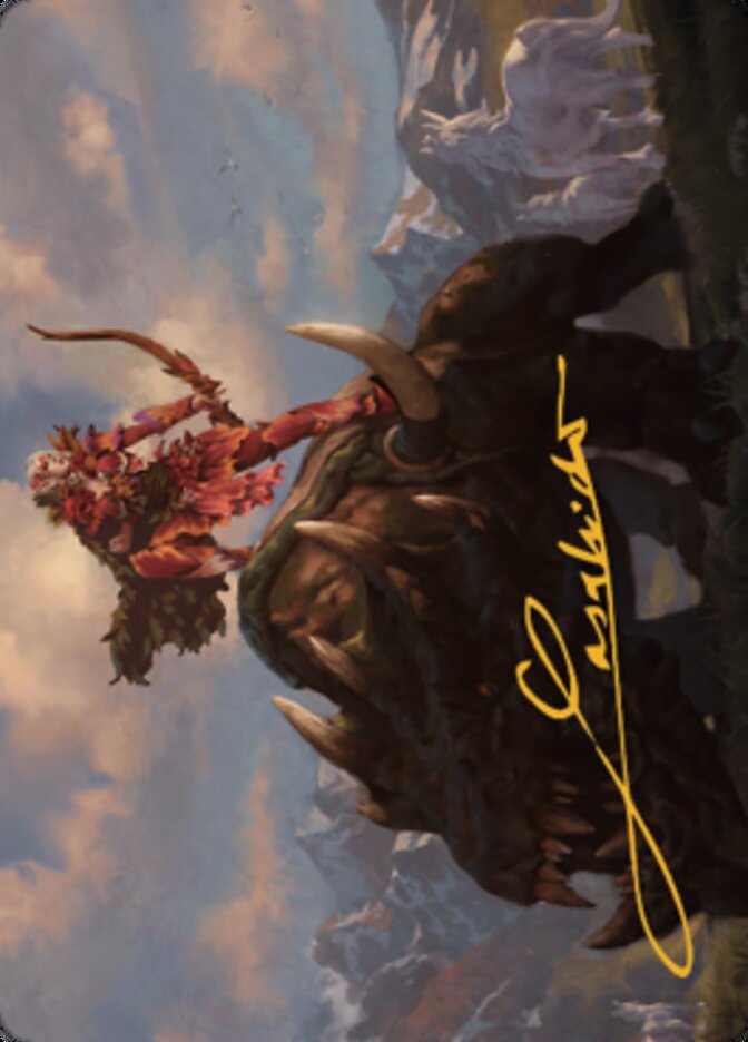 Meria's Outrider Art Card (Gold-Stamped Signature) [Dominaria United Art Series] | Good Games North