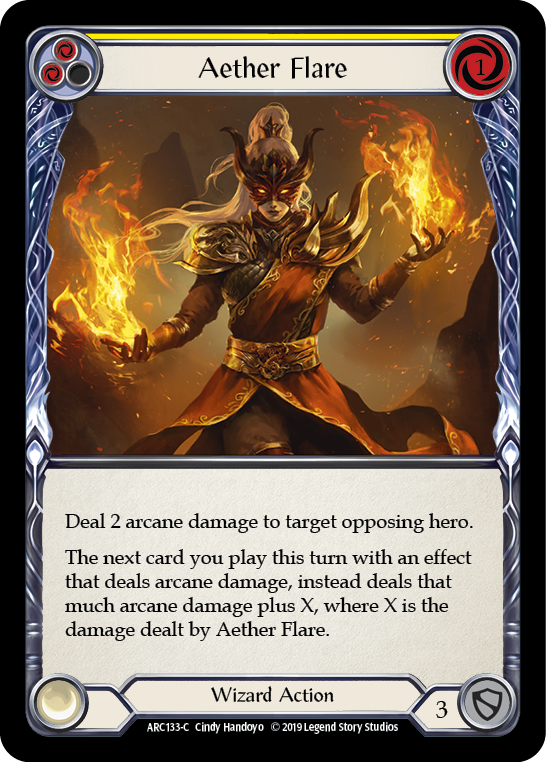 Aether Flare (Yellow) [ARC133-C] 1st Edition Rainbow Foil | Good Games North