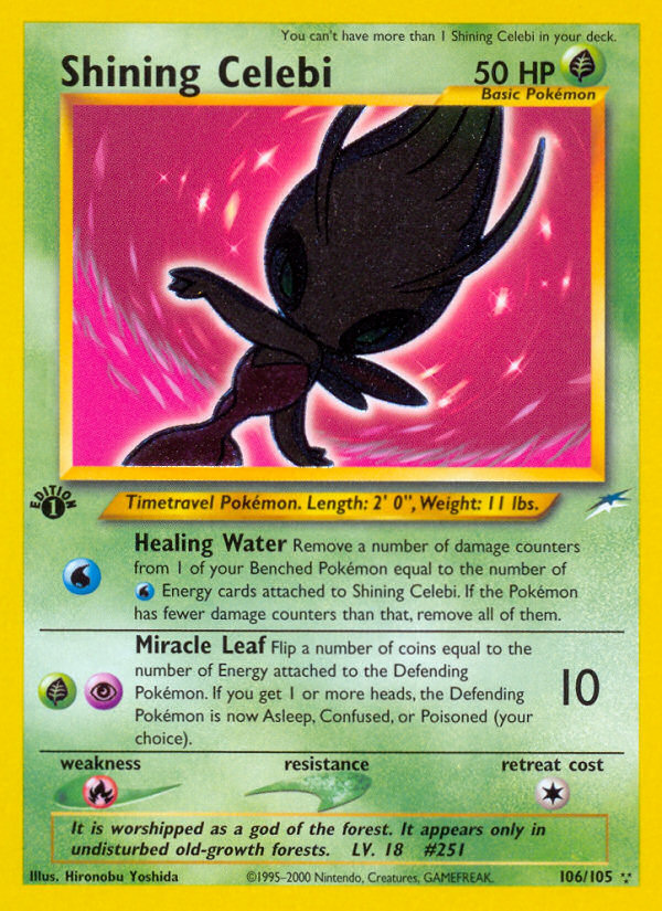 Shining Celebi (106/105) [Neo Destiny 1st Edition] | Good Games North
