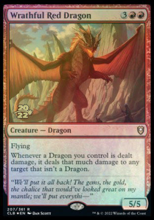 Wrathful Red Dragon [Commander Legends: Battle for Baldur's Gate Prerelease Promos] | Good Games North