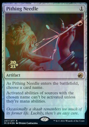 Pithing Needle [Innistrad: Midnight Hunt Prerelease Promos] | Good Games North