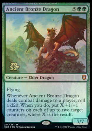 Ancient Bronze Dragon [Commander Legends: Battle for Baldur's Gate Prerelease Promos] | Good Games North