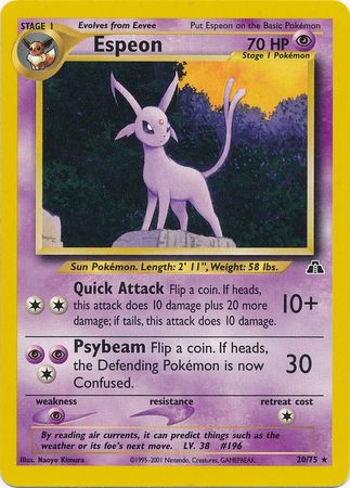 Espeon (20/75) [Neo Discovery Unlimited] | Good Games North