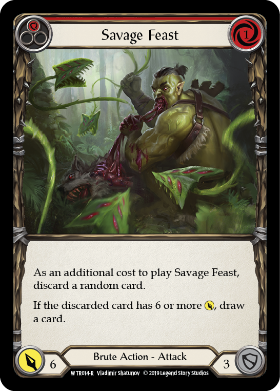Savage Feast (Red) [WTR014-R] Alpha Print Rainbow Foil | Good Games North