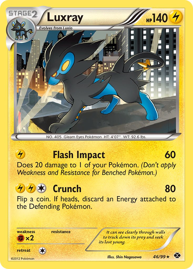 Luxray (46/99) (Cracked Ice Holo) (Blister Exclusive) [Black & White: Next Destinies] | Good Games North