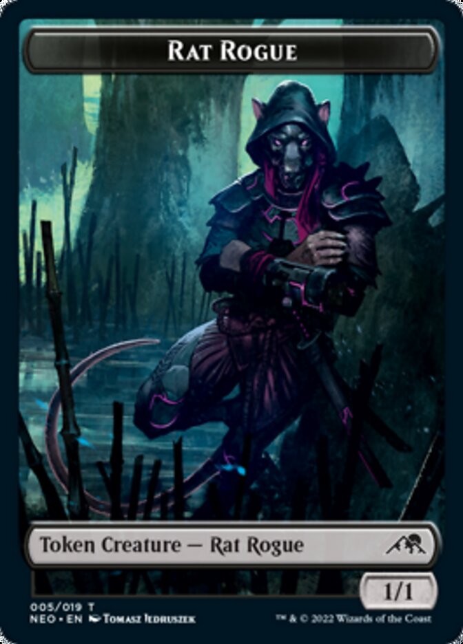Spirit (002) // Rat Rogue Double-sided Token [Kamigawa: Neon Dynasty Tokens] | Good Games North