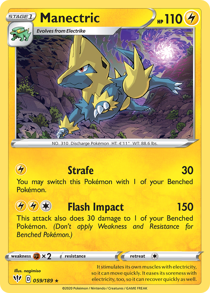 Manectric (059/189) [Sword & Shield: Darkness Ablaze] | Good Games North
