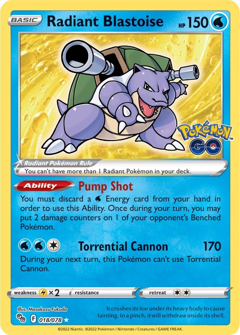 Radiant Blastoise (018/078) [Pokémon GO] | Good Games North