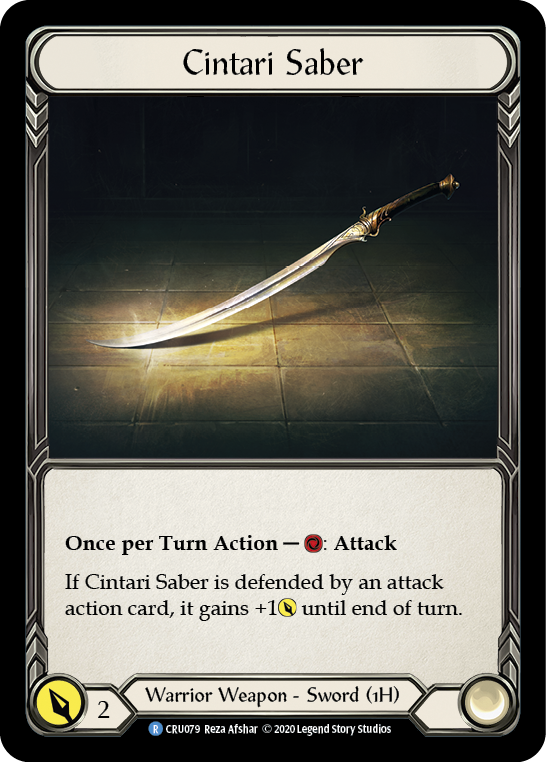 Cintari Saber [CRU079] 1st Edition Cold Foil | Good Games North