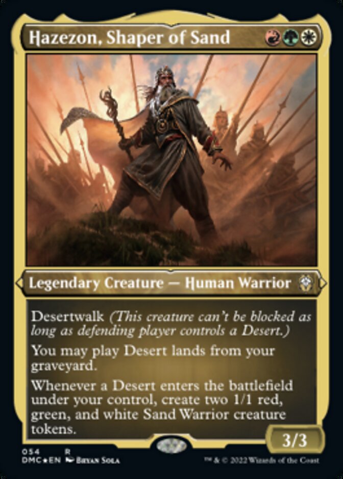 Hazezon, Shaper of Sand (Foil Etched) [Dominaria United Commander] | Good Games North