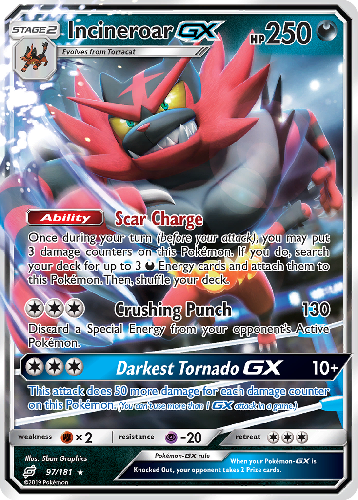 Incineroar GX (97/181) [Sun & Moon: Team Up] | Good Games North