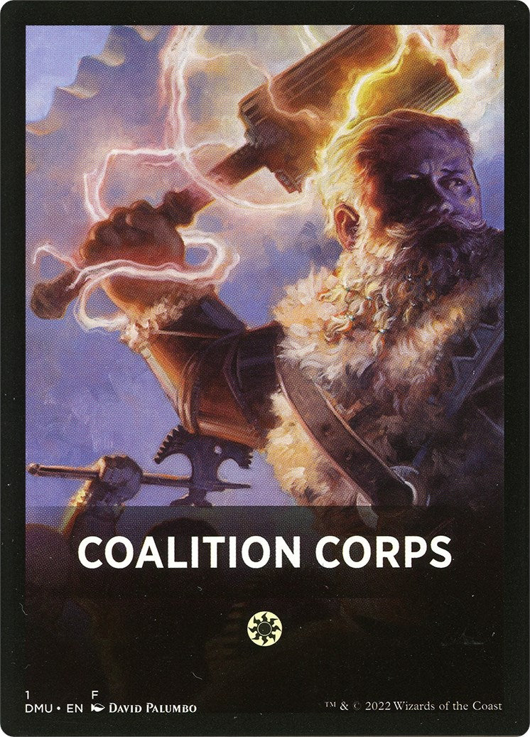 Coalition Corps Theme Card [Dominaria United Tokens] | Good Games North