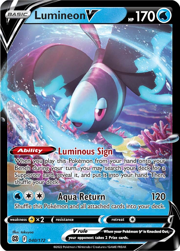 Lumineon V (040/172) [Sword & Shield: Brilliant Stars] | Good Games North