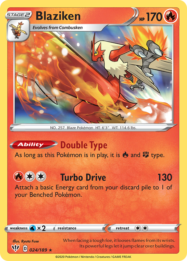 Blaziken (024/189) [Sword & Shield: Darkness Ablaze] | Good Games North