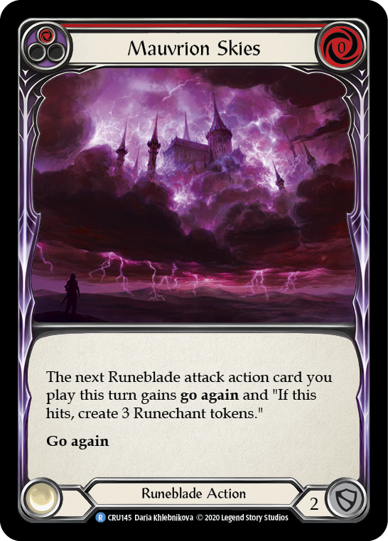 Mauvrion Skies (Red) [CRU145] 1st Edition Rainbow Foil | Good Games North