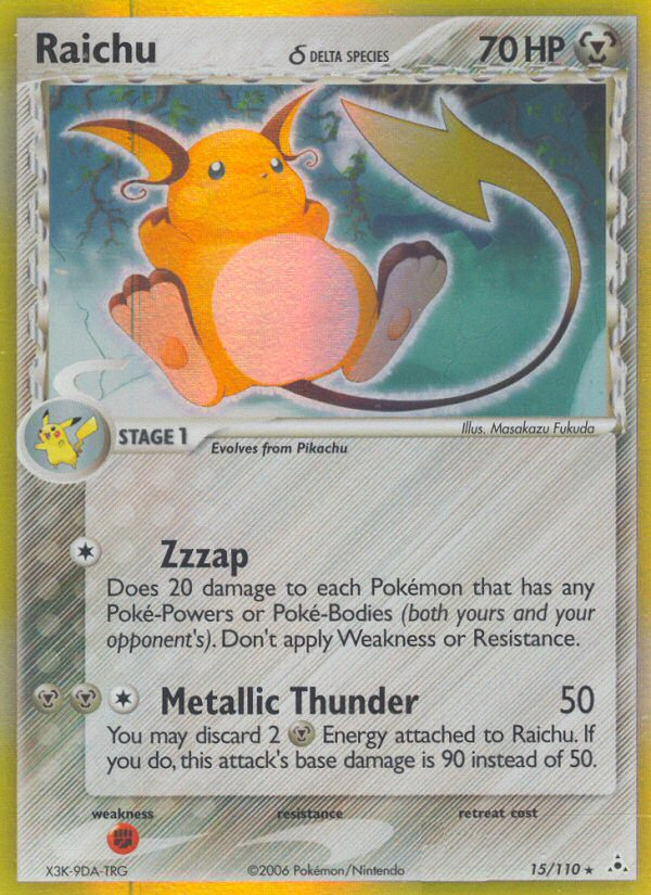 Raichu (15/110) (Delta Species) [EX: Holon Phantoms] | Good Games North