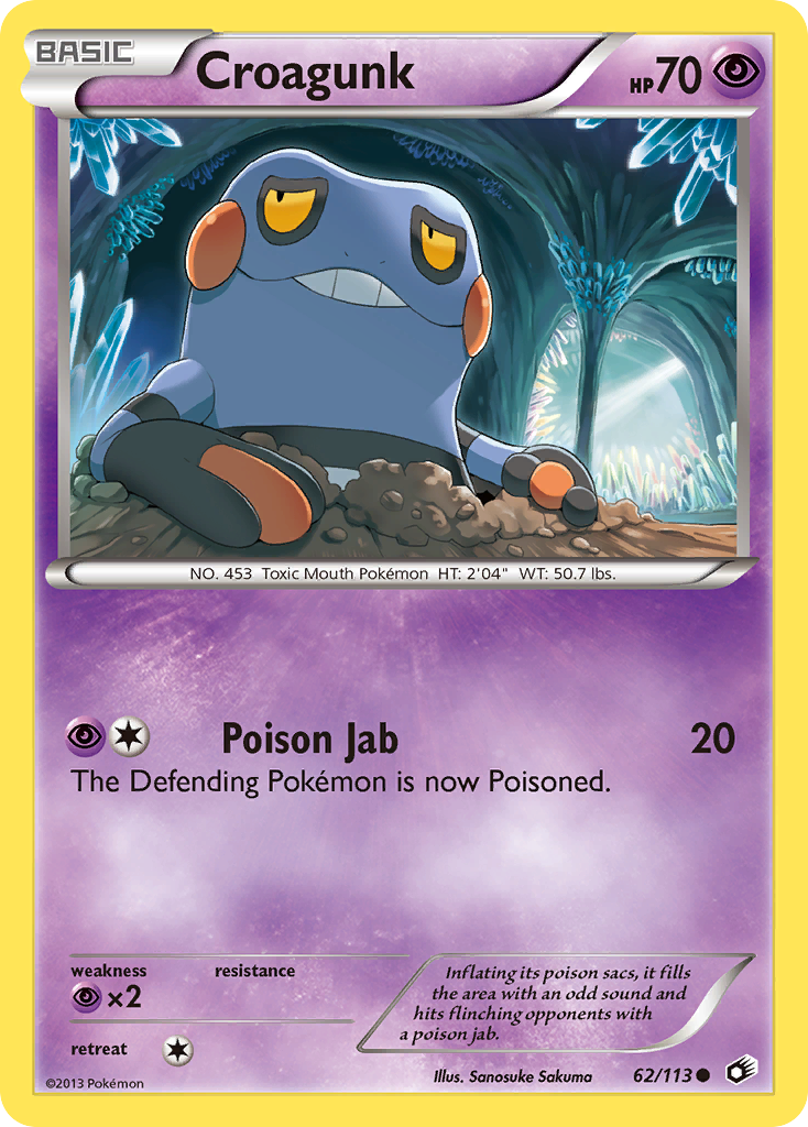 Croagunk (62/113) [Black & White: Legendary Treasures] | Good Games North