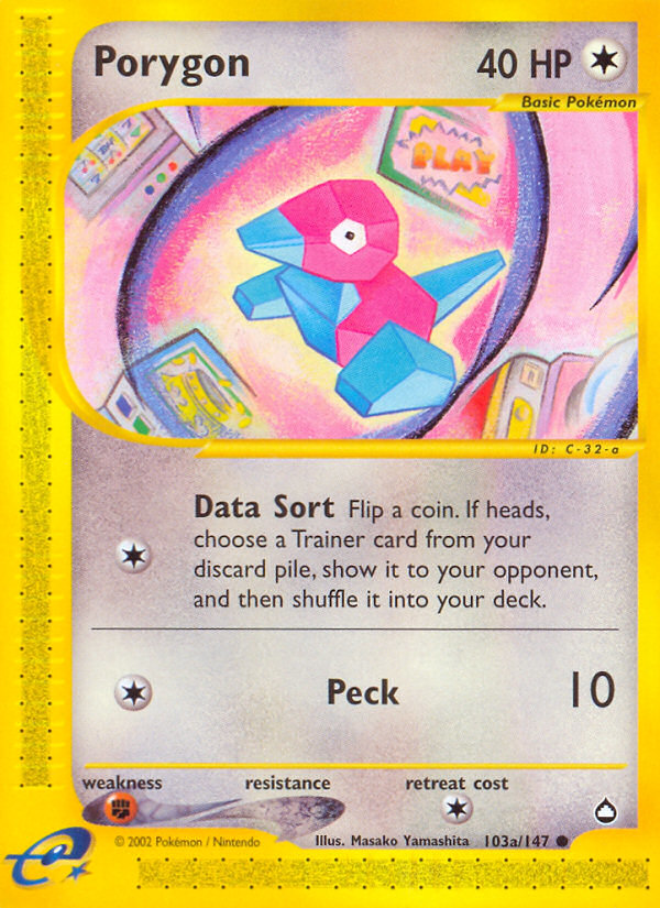 Porygon (103a/147) [Aquapolis] | Good Games North