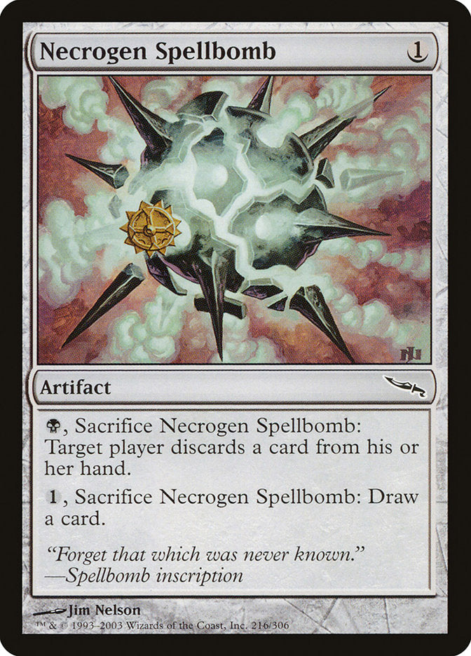 Necrogen Spellbomb [Mirrodin] | Good Games North
