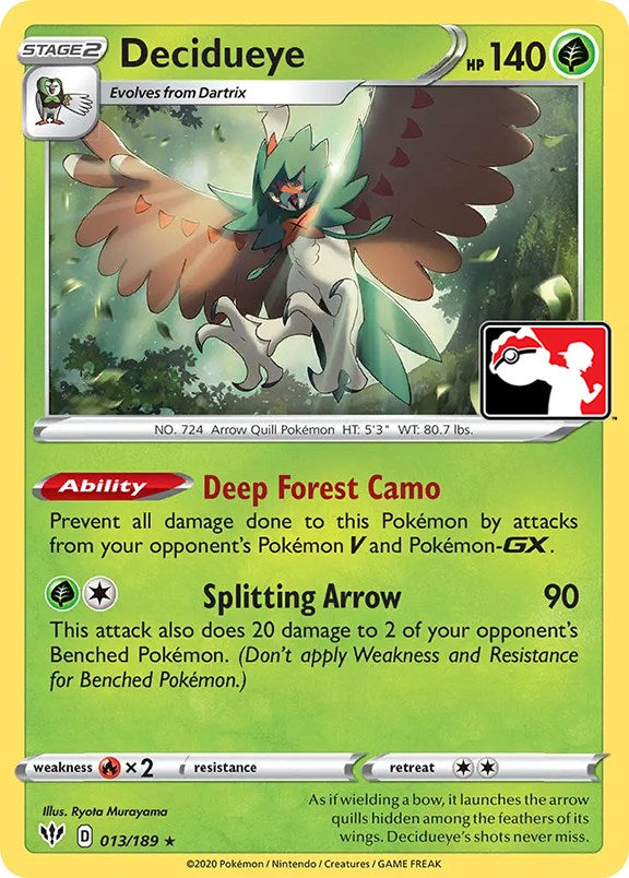 Decidueye (013/189) [Prize Pack Series One] | Good Games North