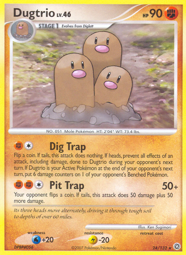 Dugtrio (24/132) [Diamond & Pearl: Secret Wonders] | Good Games North
