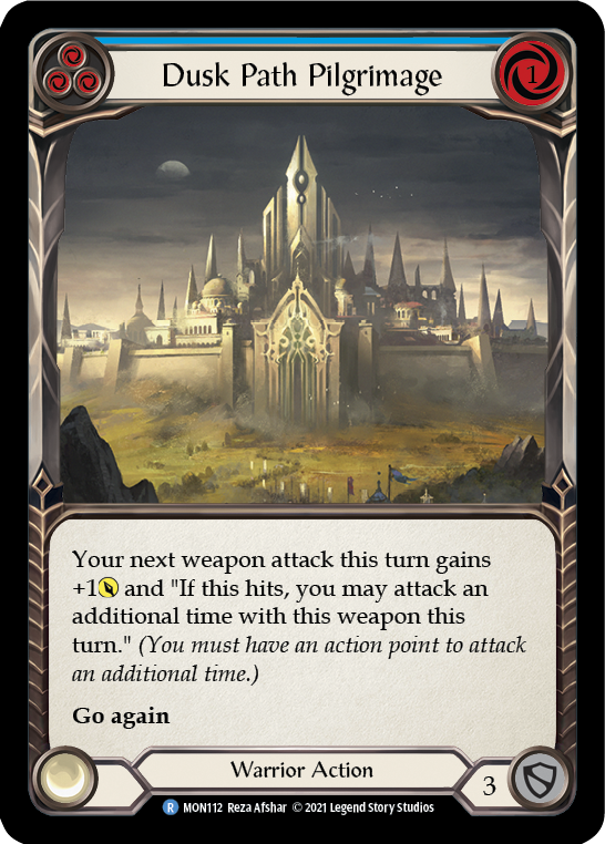 Dusk Path Pilgrimage (Blue) [MON112-RF] 1st Edition Rainbow Foil | Good Games North