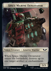 Soldier (002) // Space Marine Devastator Double-sided Token [Universes Beyond: Warhammer 40,000 Tokens] | Good Games North