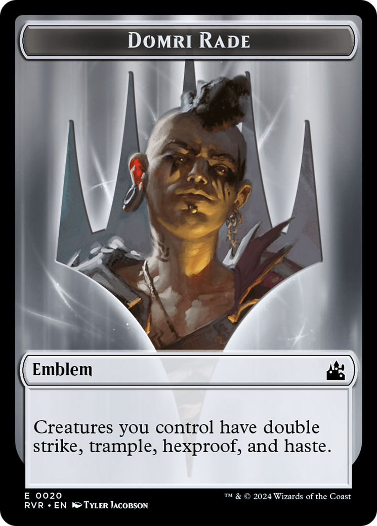 Goblin (0008) // Emblem - Domri Rade Double-Sided Token [Ravnica Remastered Tokens] | Good Games North