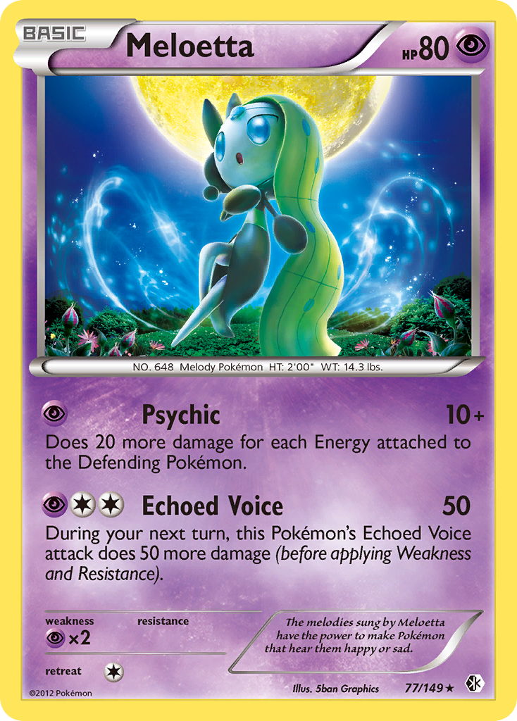 Meloetta (77/149) (Theme Deck Exclusive) [Black & White: Boundaries Crossed] | Good Games North