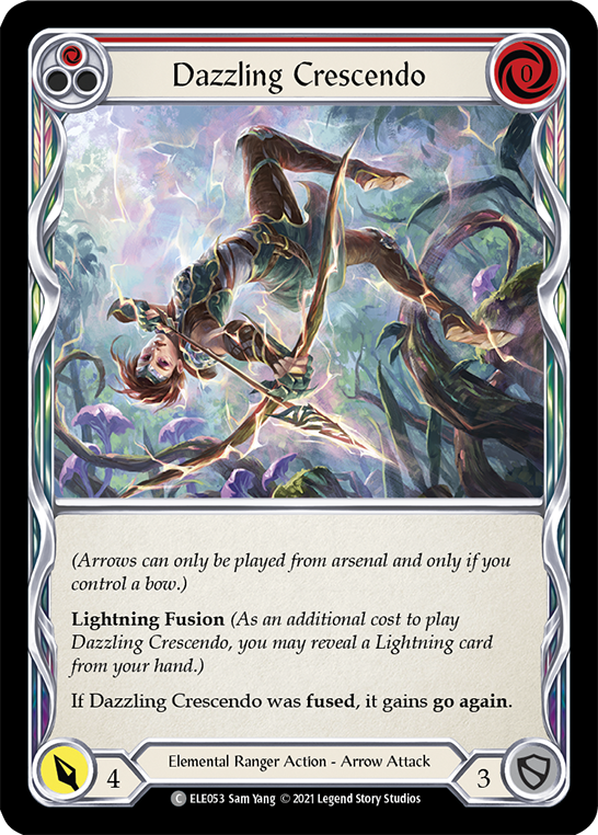 Dazzling Crescendo (Red) [ELE053] (Tales of Aria)  1st Edition Rainbow Foil | Good Games North