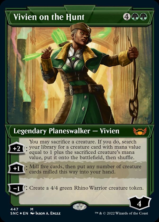 Vivien on the Hunt (Showcase Art Deco Foil Etched) [Streets of New Capenna] | Good Games North