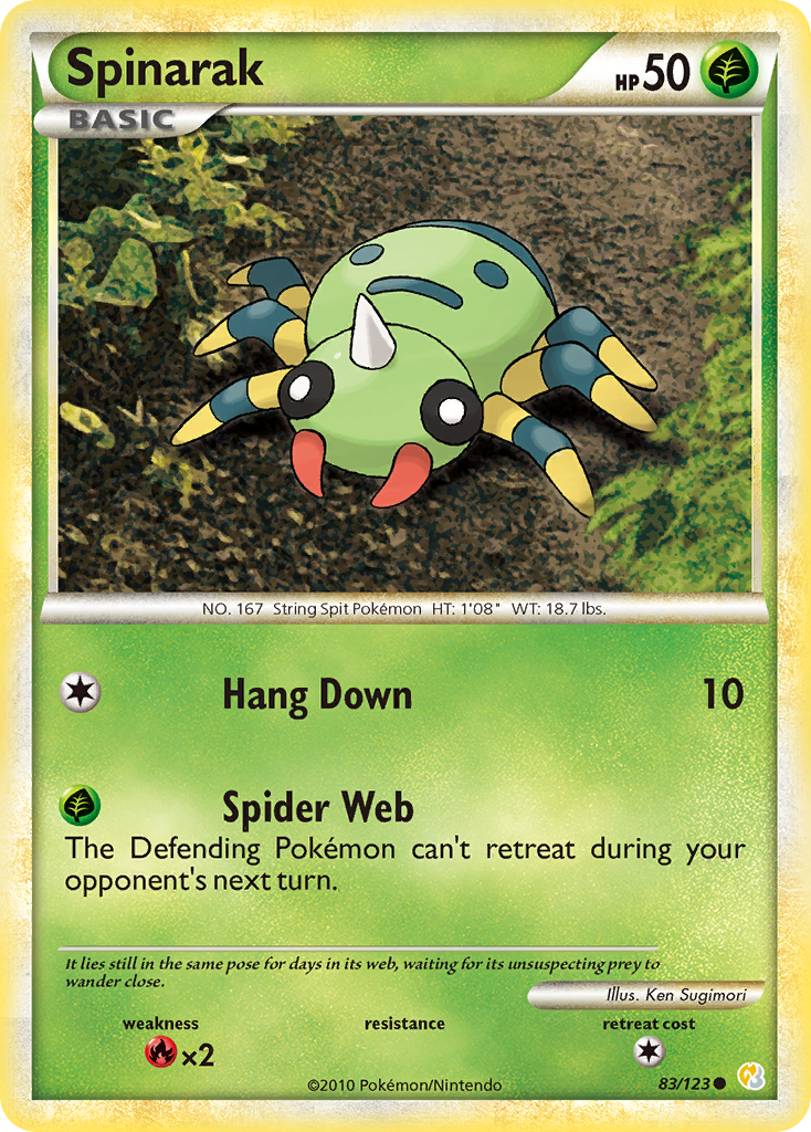 Spinarak (83/123) [HeartGold & SoulSilver: Base Set] | Good Games North