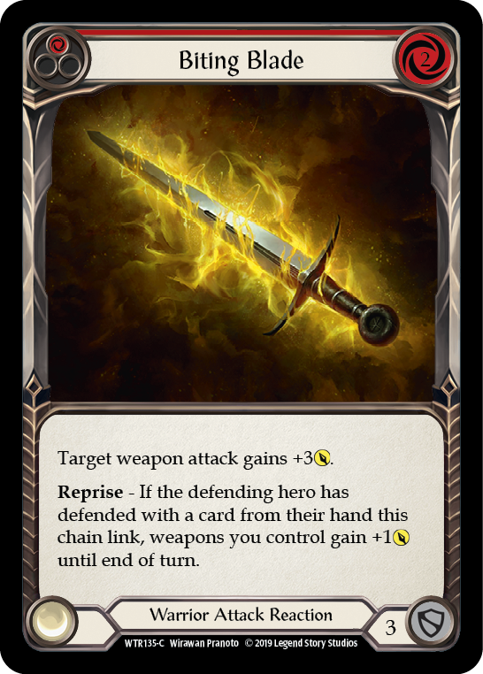 Biting Blade (Red) [WTR135-C] Alpha Print Rainbow Foil | Good Games North