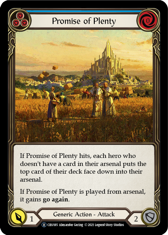 Promise of Plenty (Blue) [U-CRU185-RF] Unlimited Rainbow Foil | Good Games North