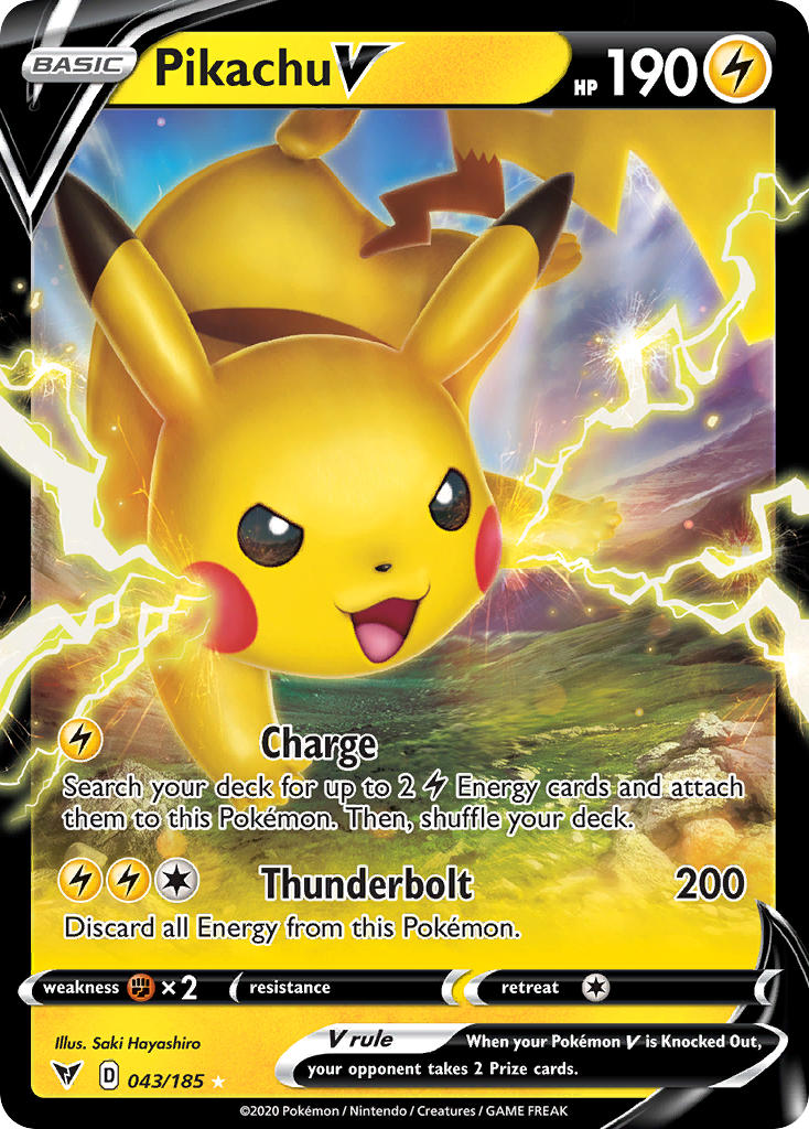 Pikachu V (043/185) [Sword & Shield: Vivid Voltage] | Good Games North
