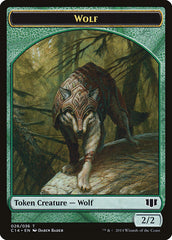 Treefolk // Wolf Double-sided Token [Commander 2014 Tokens] | Good Games North