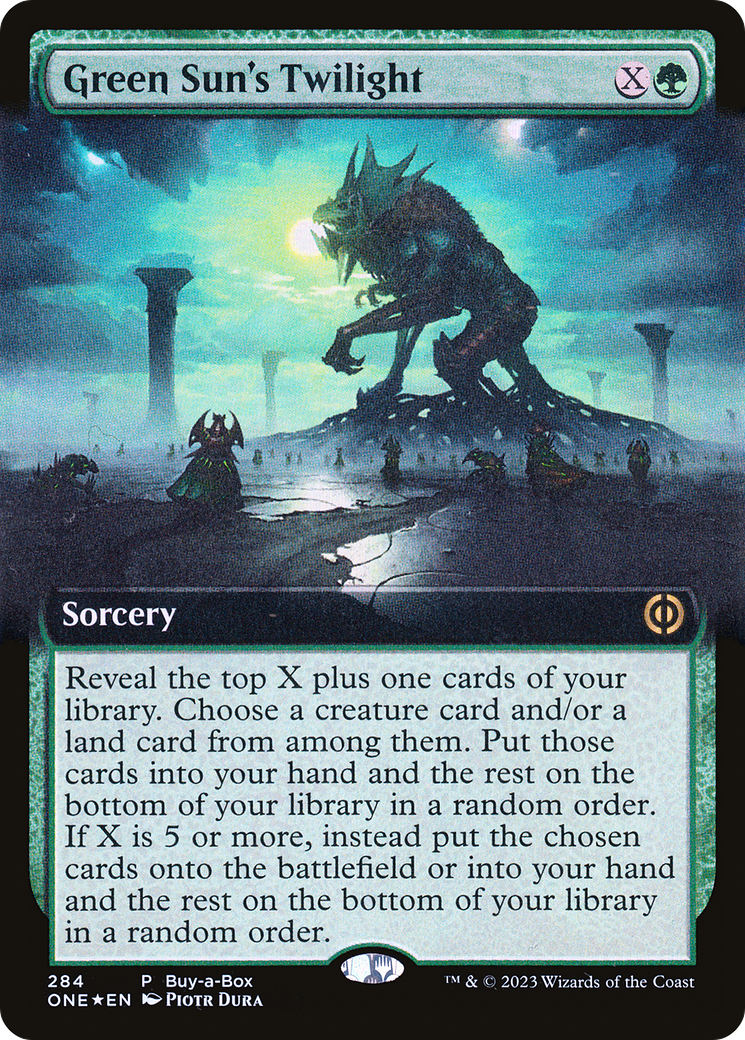 Green Sun's Twilight (Buy-A-Box) (Extended Art) [Phyrexia: All Will Be One] | Good Games North