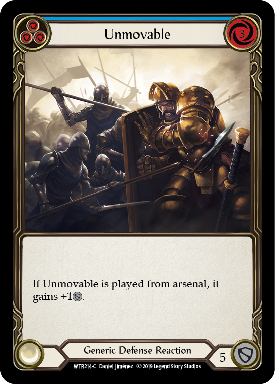 Unmovable (Blue) [WTR214-C] Alpha Print Normal | Good Games North