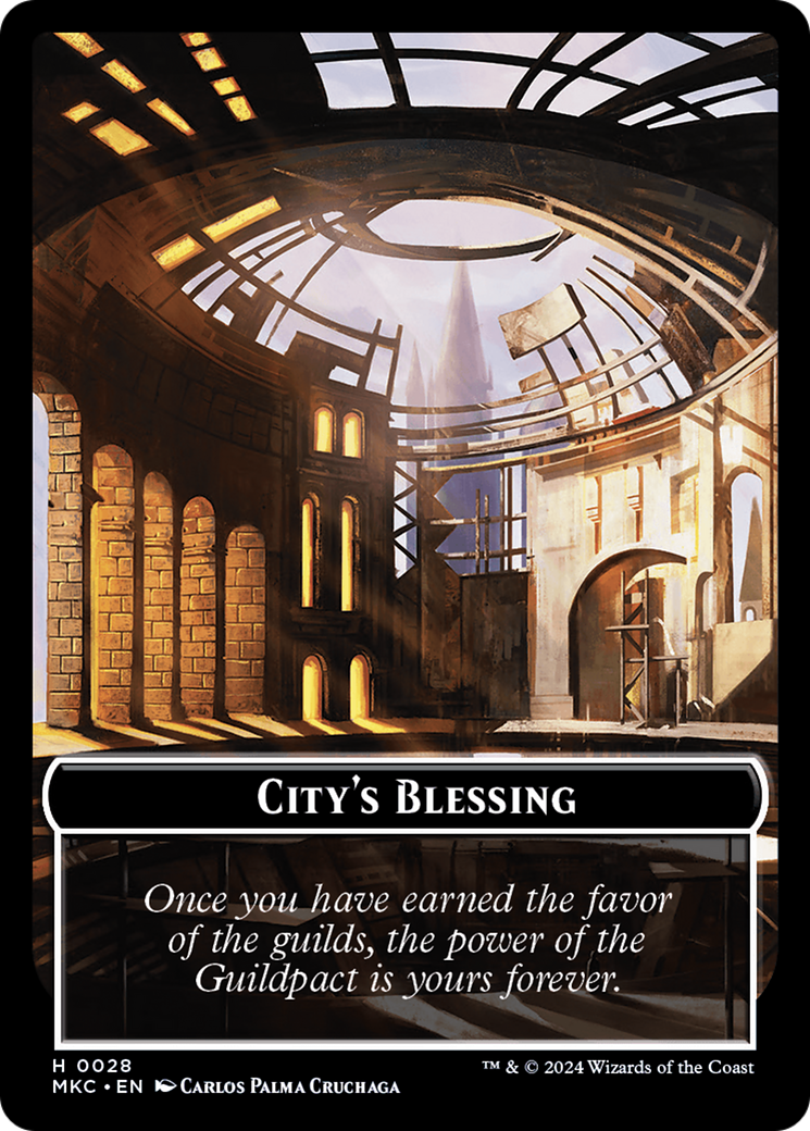City's Blessing // Zombie Double-Sided Token [Murders at Karlov Manor Commander Tokens] | Good Games North
