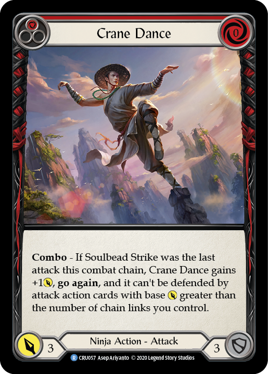 Crane Dance (Red) [CRU057] 1st Edition Rainbow Foil | Good Games North