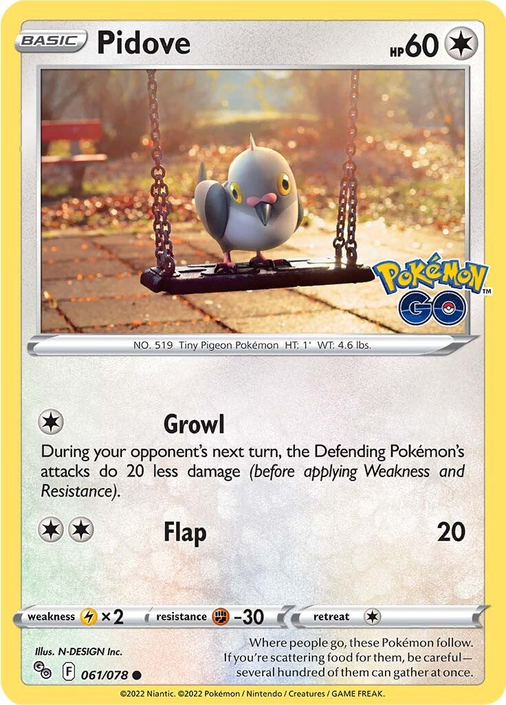 Pidove (061/078) [Pokémon GO] | Good Games North